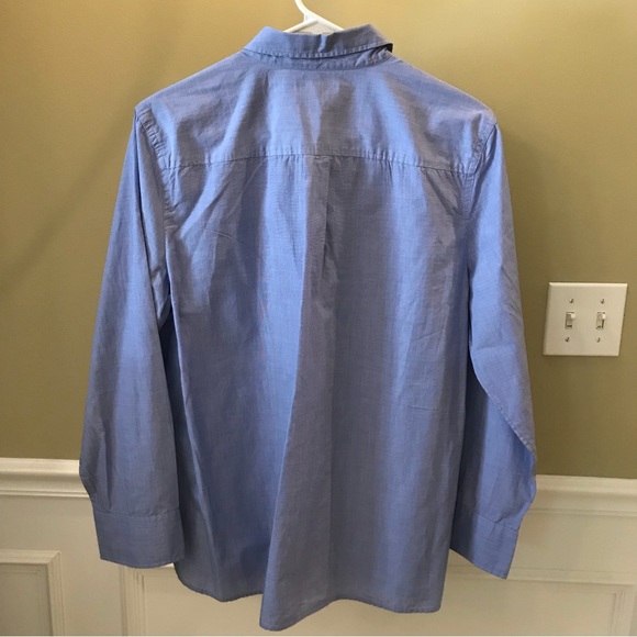 J Crew Long Sleeve Button up Shirt, Blue, size 12 - Picture 6 of 10